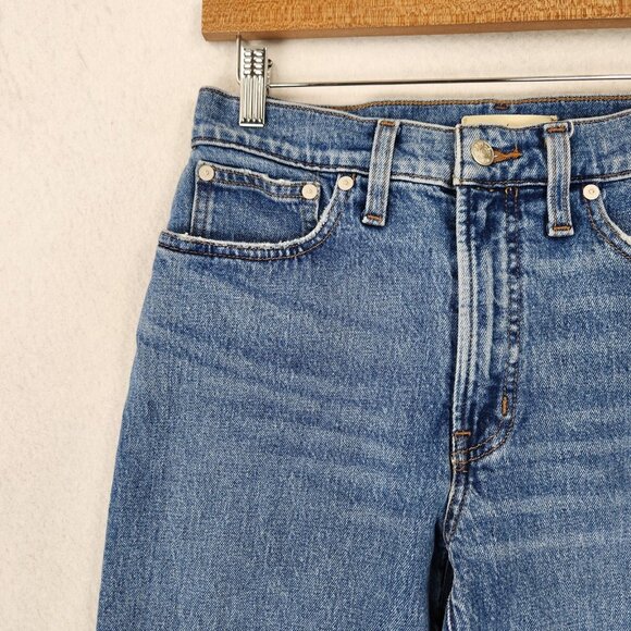 Madewell Jeans Womens 27  Petite Blue Perfect Vintage Straight Leg Mid Rise - Picture 2 of 12